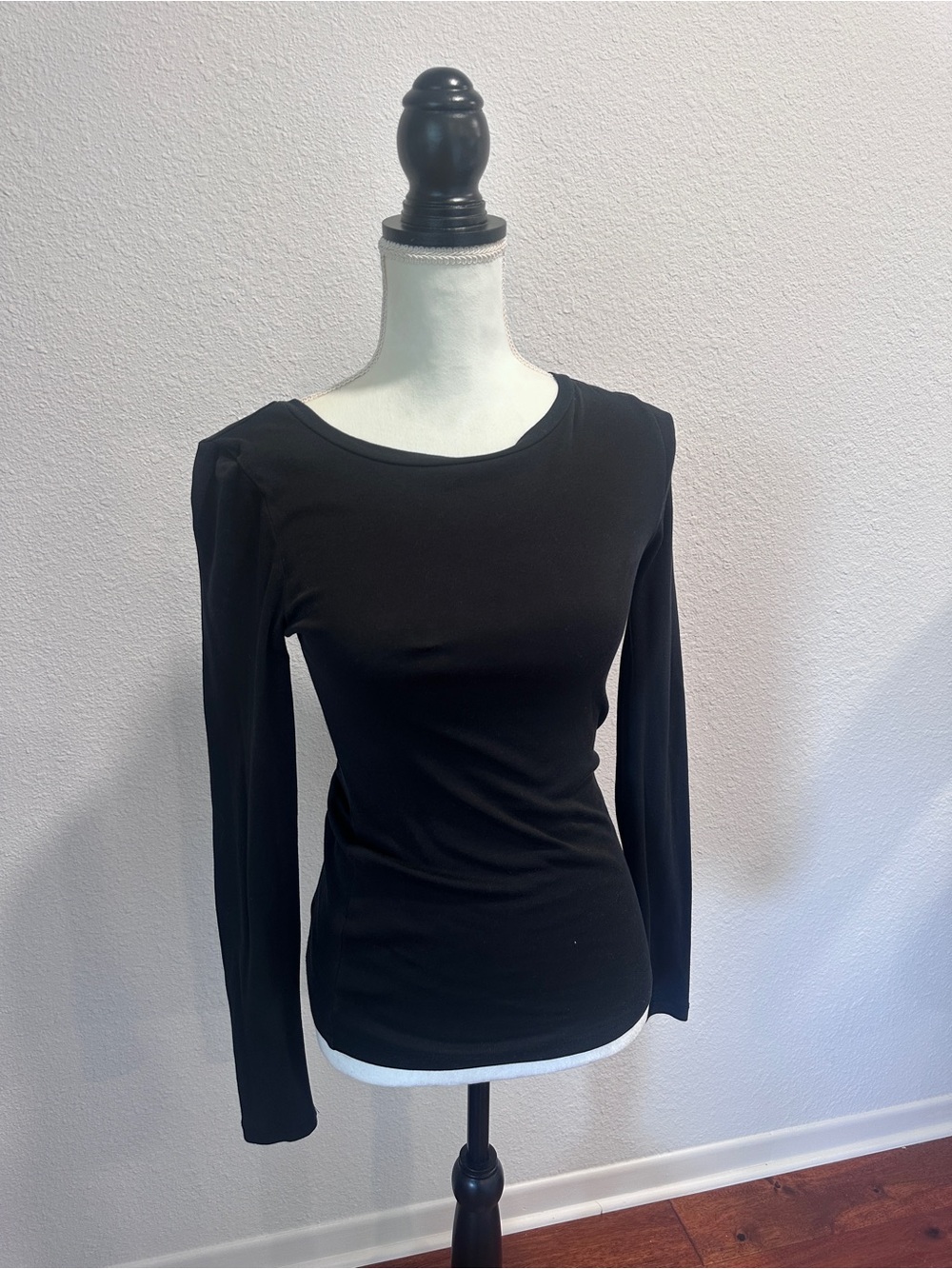 J. Crew Black Long-Sleeve Crew Neck Tee